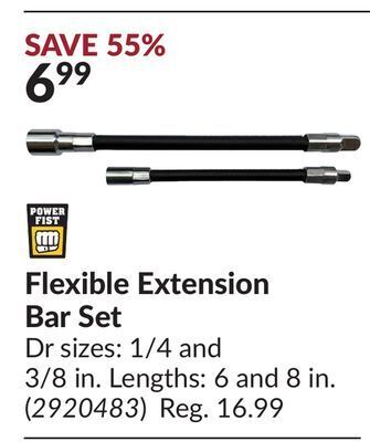 Princess Auto Flexible extension bar set offer