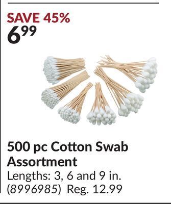 Princess Auto 500 pc cotton swab assortment offer