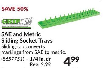Princess Auto Sae and metric sliding socket trays offer