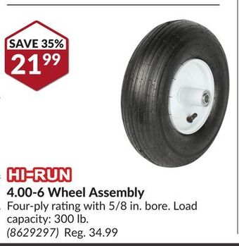 Princess Auto 4.00-6 wheel assembly offer