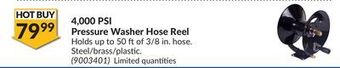 Princess Auto 4,000 psi pressure washer hose reel offer