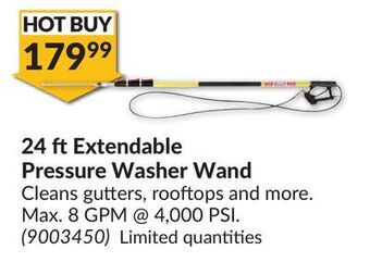 Princess Auto 24 ft extendable pressure washer wand offer