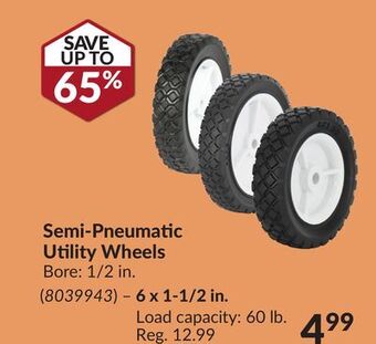 Princess Auto Semi-pneumatic utility wheels offer