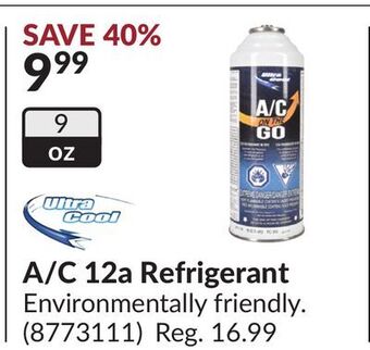 Princess Auto A/c 12a refrigerant offer