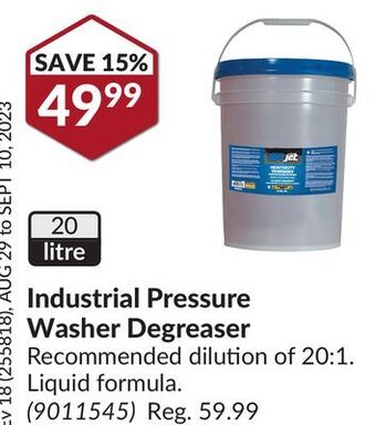 Princess Auto Industrial pressure washer degreaser offer
