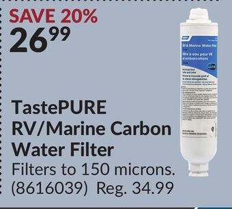 Princess Auto Tastepure rv/marine carbon water filter offer