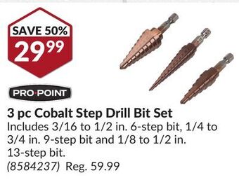 Princess Auto 3 pc cobalt step drill bit set offer