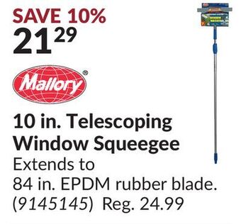 Princess Auto 10 in. telescoping window squeegee offer