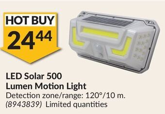 Princess Auto Led solar 500 lumen motion light offer