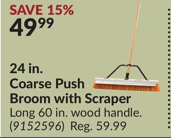 Princess Auto 24 in. coarse push broom with scraper offer