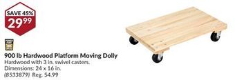 Princess Auto 900 lb hardwood platform moving dolly offer