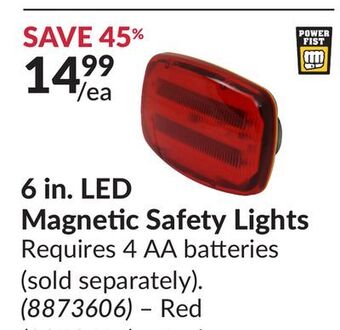 Princess Auto 6 in. led magnetic safety lights offer