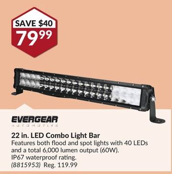 Princess Auto 22 in. led combo light bar offer