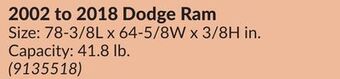 Princess Auto 2002 to 2018 dodge ram offer