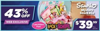 Showcase Sanrio mystery snack box offer