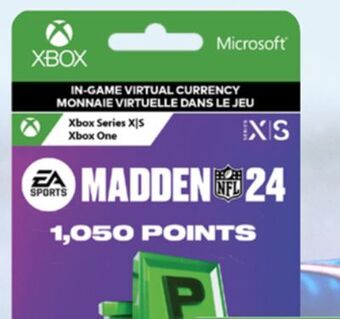 GameStop Xbox series x madden 24 12000 points - digital by ea electronic arts offer