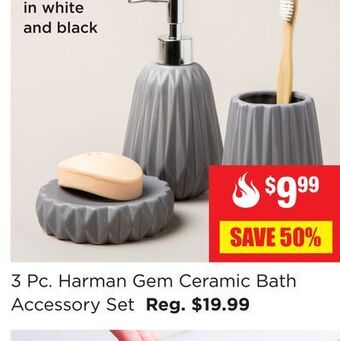 Kitchen Stuff Plus 3 pc. harman gem ceramic bath accessory set offer