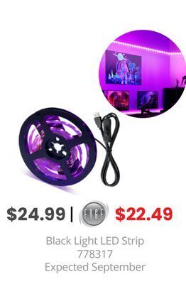 GameStop Black light led strip offer