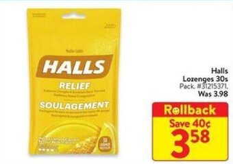 Walmart Halls Lozenges offer