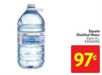 Walmart Equate Distilled Water offer