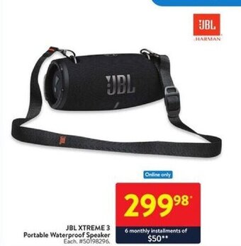 Walmart JBL XTREME 3 Portable Waterproof Speaker offer