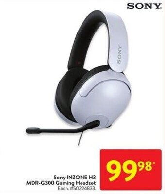 Walmart Sony INZONE H3 MDR-G300 Gaming Headset offer