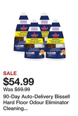 TSC Stores 90-day auto-delivery bissell hard floor odour eliminator cleaning formula (4-pack) offer