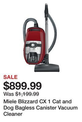 TSC Stores Miele blizzard cx 1 cat and dog bagless canister vacuum cleaner offer