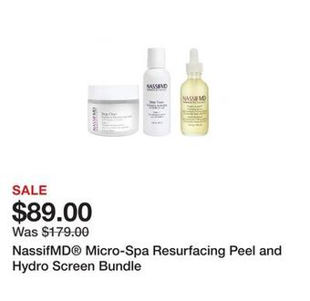 Nassifmd® micro-spa resurfacing peel and hydro screen bundle