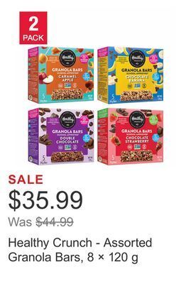 Costco Healthy crunch - assorted granola bars, 8 × 120 g offer