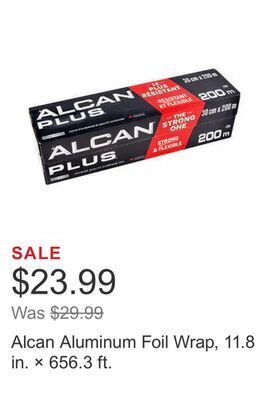 Costco Alcan aluminum foil wrap, 11.8 in. × 656.3 ft. offer