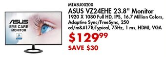 Canada Computers ASUS VZ24EHE 23.8" Monitor offer