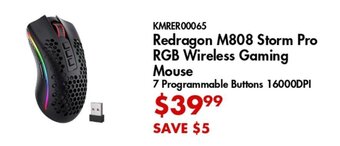 Canada Computers Redragon M808 Storm Pro K RGB Wireless Gaming Mouse MRER00065 offer