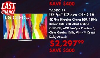 LG 65" C2 evo OLED TV