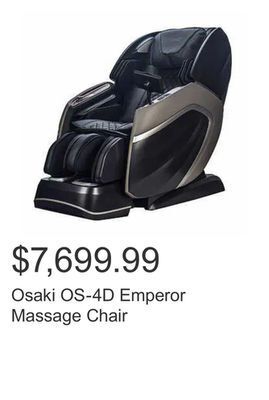 Costco Osaki os-4d emperor massage chair offer