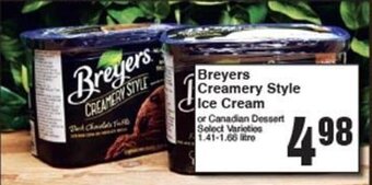 AG Foods Breyers Creamery Style Ice Cream offer