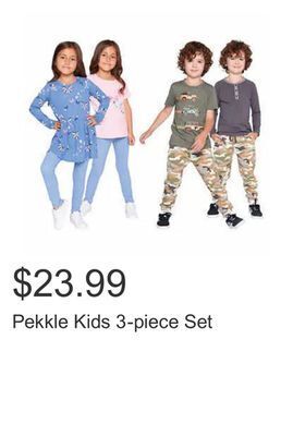 Costco Pekkle kids 3-piece set offer