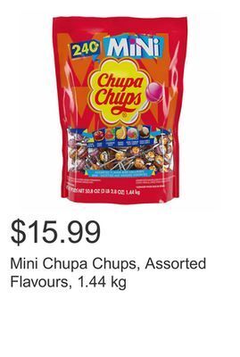Costco Mini chupa chups, assorted flavours, 1.44 kg offer