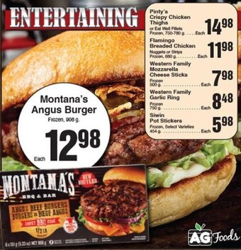 AG Foods Montana's Angus Burger offer