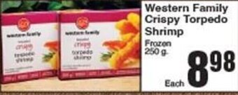 AG Foods Western Family Crispy Torpedo Shrimp offer