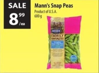 Co-op Mann's Snap Peas offer