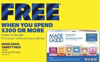 Real Canadian Superstore MADE GOOD VARIETY PACK 784 G offer