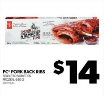 Real Canadian Superstore PC PORK BACK RIBS 680 G offer