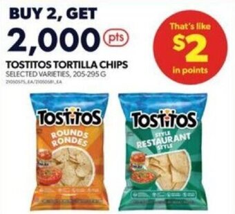 Real Canadian Superstore TOSTITOS TORTILLA CHIPS SELECTED VARIETIES, 205-295 G offer