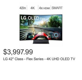 Costco Lg 42 class - flex series - 4k uhd oled tv offer