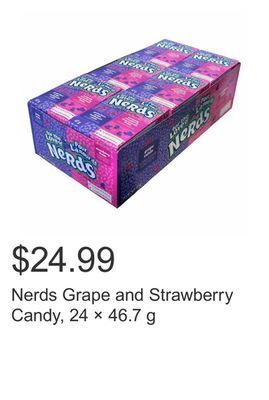 Costco Nerds grape and strawberry candy, 24 × 46.7 g offer