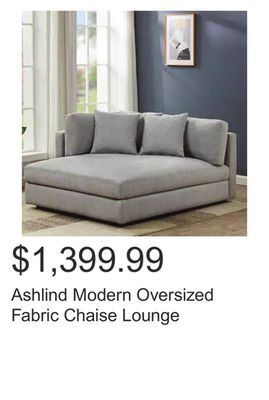 Costco Ashlind modern oversized fabric chaise lounge offer