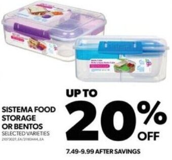 Real Canadian Superstore SISTEMA FOOD STORAGE OR BENTOS SELECTED VARIETIES offer