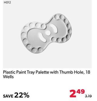 Shopper+ Plastic paint tray palette with thumb hole, 18 wells offer