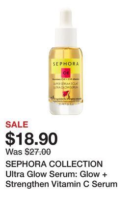 Sephora Sephora collection ultra glow serum: glow + strengthen vitamin c serum offer